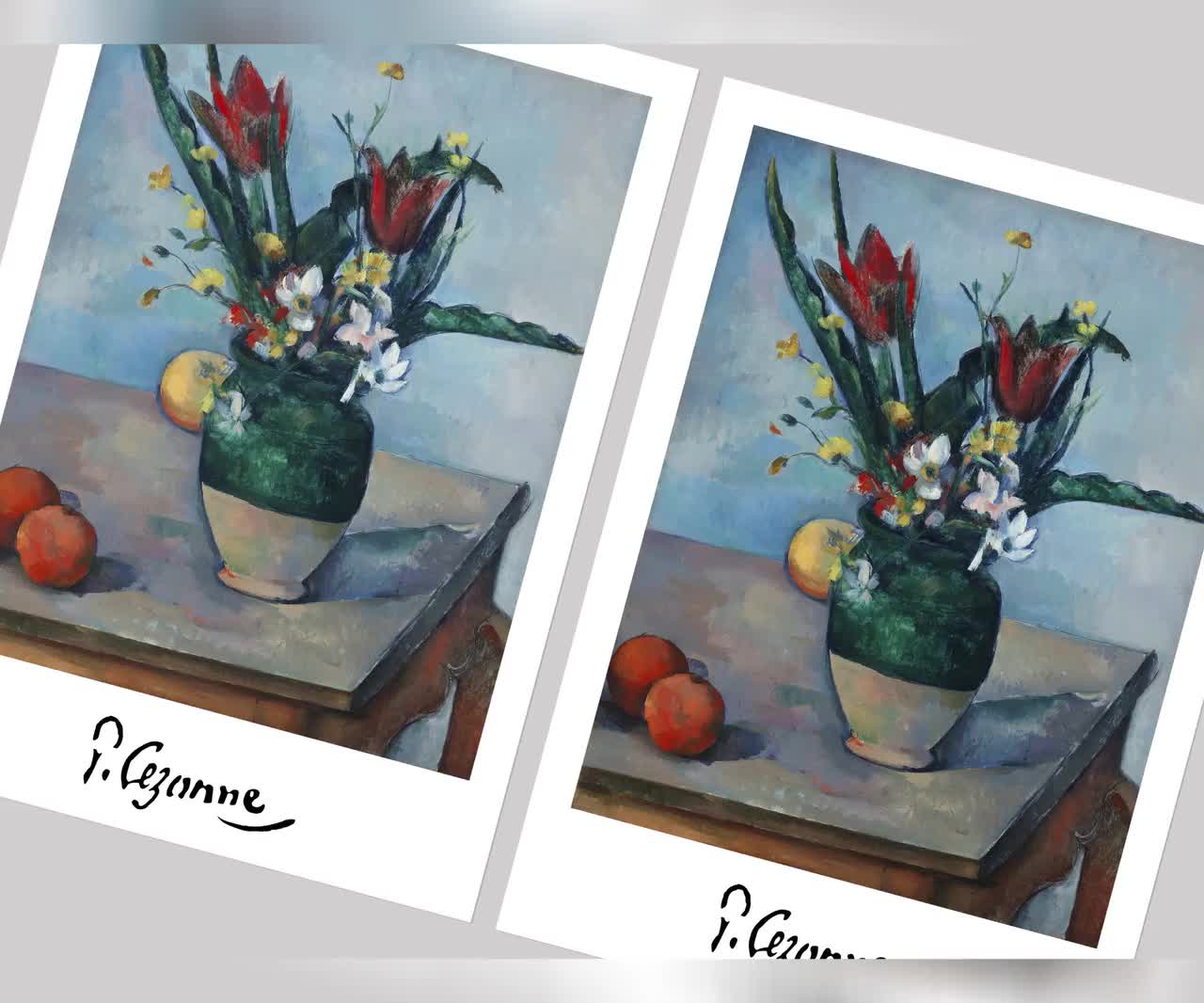 ポール・セザンヌ：チューリップの花瓶、1890年。ポスター壁掛け版画